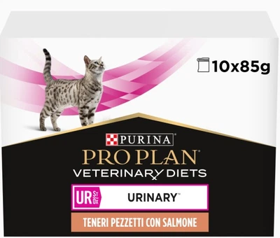 Влажный корм для кошек при заболеваниях мочевыводящих путей Purina Veterinary Diets UR St/Ox - Urinary Feline 10 шт по 85 г (лосось)