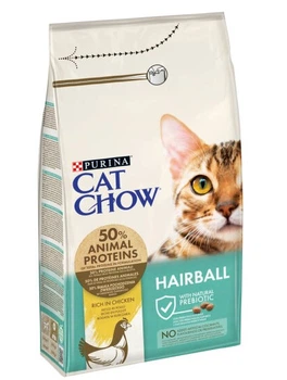 Сухой корм для выведения шерсти у кошек Purina Cat Chow Hairball Control с курицей 1.5 кг