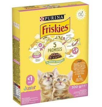Сухий корм для кошенят Friskies Junior з куркою, індичкою та овочами 300 г