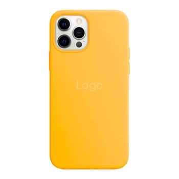 Чохол Silicone Case with MagSafe для iPhone 12 Pro Max Колір Sunflower