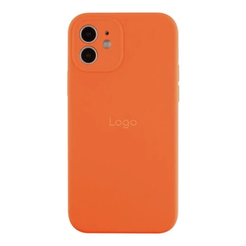 Чохол Silicone Case Square Full Camera для iPhone 11 Колір 72.Kumquat