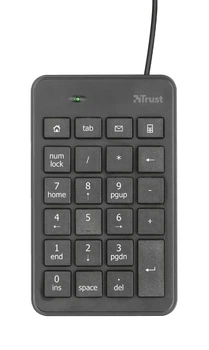 Клавіатура мембрана Trust Xalas USB-A Numeric Keypad 23Key, USB-A, чорний (642758)