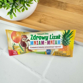 Льодяник Zdrowy Lizak Mniam Mniam з ксилітом ананас 1 шт