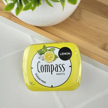 Цукерки Compass Fresh mints без цукру (лимон), 14 г