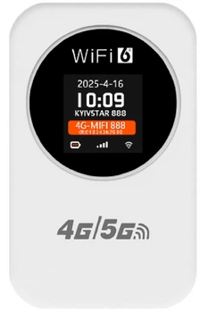 Бездротовий Акумуляторний SIM 4G Модем WIFI Портативний Мобільний інтернет WI-FI 3G/4G 150Мб/с 3000мАг усі оператори Переносний до 8 пристроїв сім карта київстар водафон лайф для для інтернету без кабелів