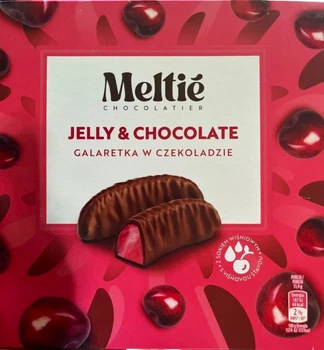 Конфети желе в шоколаді Meltie Вишня 190 г