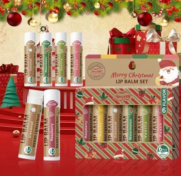 Подарочный набор бальзамов для губ Merry Christmas 6 штук х 5 г