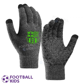 Перчатки футбольные Барселона сенсорные Touch Screen Grey/Neon Green One Size (38032-4)