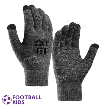 Перчатки футбольные Барселона сенсорные Touch Screen Grey/Black One Size (38033-4)