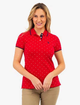 Женская футболка поло U.S. Polo Assn. (4826241296623) ENGINE RED L красная
