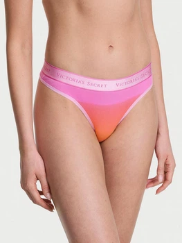 Женские трусики Victoria’s Secret (34312955164565) Logo Cotton Thong L розовые
