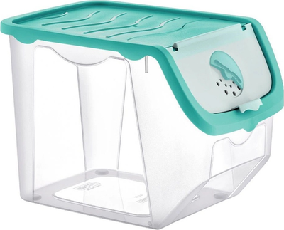 Контейнер для овочів та фруктів Orion з кришкою, бірюзовий, 12 л (5907610285504)