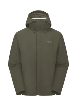 Куртка Rab Downpour Jacket чоловіча Army L оливкова