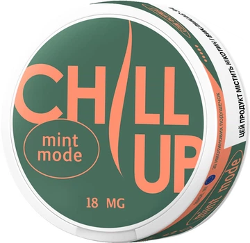 Безтабачные никотинсодержащие подушечки Chill UP Mint mode 18 мг (4779056490221)