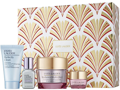 Набір Estée Lauder Resilience Multi-Effect Крем 50 мл + Очищувальний засіб 30 мл + Сироватка 15 мл + Крем для контуру очей 5 мл (0887167735194)