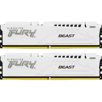 Модуль памяти Kingston Fury DDR5 32GB (2x16) 5600MHz Beast White XMP (KF556C40BWK2-32)