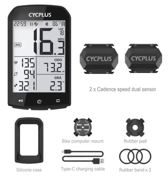 Велокомп'ютер GPS Cycplus M1+C3x2 Bluetooth 5.0/ANT+
