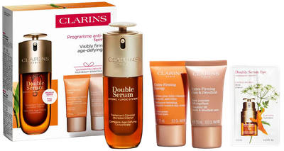Набір Clarins Double Serum 50 мл + денний крем 15 мл + нічний крем 15 мл + сироватка для шкіри навколо очей Double Eye Serum 1 шт (3666057327391)
