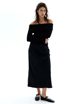 Свитер в рубчик H&M 1274258001c42 L черный (100000972)