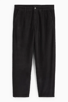 Вельветовые брюки relaxed C&A 22254302c43 W32L32 черные (100002736)