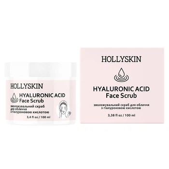 Скраб HollySkin для обличчя з гіалуроновою кислотою Hyaluronic Acid Face Scrub 100 мл