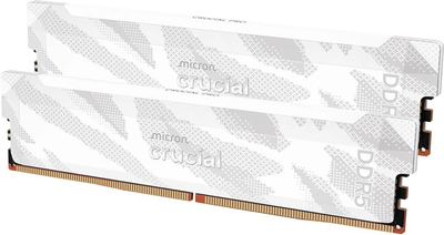 Pamięć RAM Crucial DDR5-6400 32768MB PC5-51200 (Kit of 2x16384) Pro Overclocking White (CP2K16G64C32U5W)