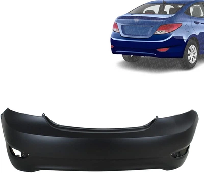Бампер задний для Hyundai Accent (Solaris) 11-, седан, черный (FPS). 866111R000