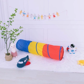 Тоннель-труба детский игровой KIDS TENT трехцветный 180 см (0056)