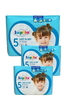 Підгузки дитячі Lupilu soft&dry 5 розмір, 11-23 кг, BOX 126 шт