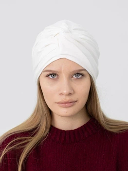 Шапка тюрбан бавовняний жіночий D.Hats молочний