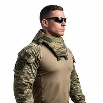 Захист шиї 2 класу ДСТУ з 2 частин Warmor Multicam Мультикам