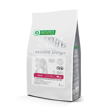 Nature's Protection Superior Care White Dogs White Fish Junior All Sizes Сухой корм для юниоров всех размеров с белой рыбой, 4 кг
