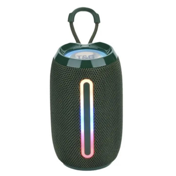 Аккумуляторная блютуз колонка - динамик с LED подсветкой T&G (FM радио/USB/TG/AUX/Bluetooth) Зеленая