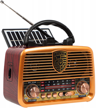 Radio przenośne analogowe solarne Blow AM/FM RA10 (5900804138389)