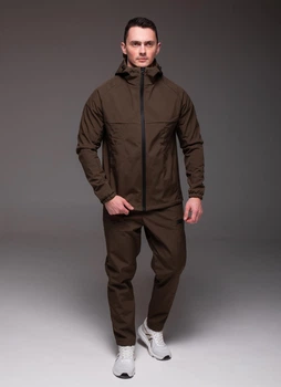 Костюм Softshell на флисе мужской осенний зимний утепленный L хаки (2310)