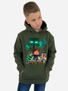 Детское теплое худи для мальчика Спиногрыз Minecraft story mode 10-00707 134 см Хаки (ROZ6501019431)