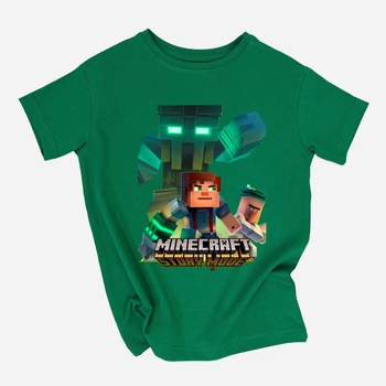 Дитяча футболка для хлопчика Спиногриз Minecraft story mode №10-00321 134 см Зелена (ROZ6501040844)