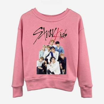 Подростковый свитшот для девочки Спиногрыз Stray kids парни №10-00201 140 см Розовый (ROZ6501045305)
