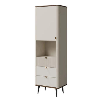 Витрина MARLY REG 4 60х191х40 кашемир / орех Jurek