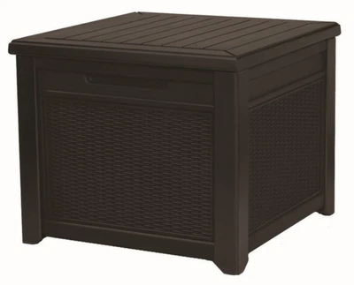 Стол-сундук PROSPERPLAST CUBE RATTAN 208 л, коричневый