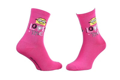 Носки MinionS Minion+LOVES ME Темно-рожевий Діт 36-41 13890131-3