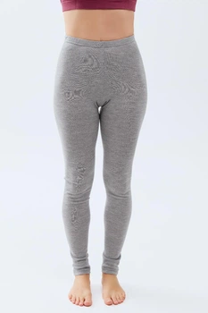 Женские леггинсы (лосины) из шерсти мериноса 100%. Термобелье Merino Wool. Серые. Размер XL