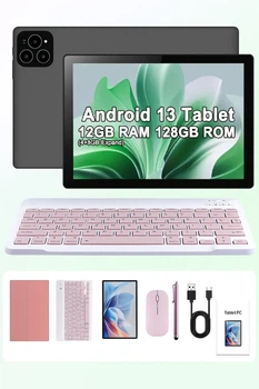Планшет Crelander T40 Pro 12GB/128GB Sim 4G з клавіатурою з мишкою Рожевий