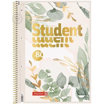 Книга канцелярська А4 80арк пружина картон обкл = Premium Bloom BRUNNEN
