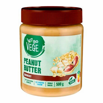 Арахісова Паста без Цукру Go Vege Penut Butter CRUNCHY 500 г