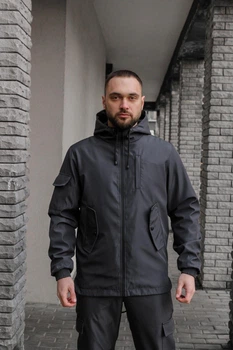 Демисезонная куртка soft shell Easy Intruder серого цвета практичный выбор для туризма тренировок и городских условий в прохладную погоду/M