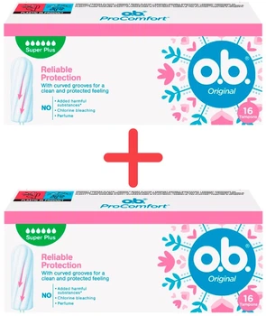 Упаковка тампонов o.b. Original Super plus 16 шт х 2 пачки (3574660089356/3574661350196-1)