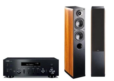 Стереосистема Yamaha R-N600A Чорний, Indiana Line Nota 550 X Горіх