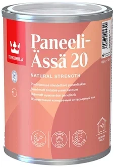 Лак панельный TIKKURILA PANEELI-ASSA 20 (ТИККУРИЛА ПАНЕЛЛИ-ЯССЯ) 0.9л полуматовый