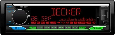 Автомагнитола 1 din магнитофон в машину Decker MDR-125 BT с блютузом радио и usb съемная панель 1 дин магнитола циклон с хорошим звучанием блютуз dsp процессорная настройка магнитолы по bluetooth с телефона подключения сабвуфера в авто LCD дисплей